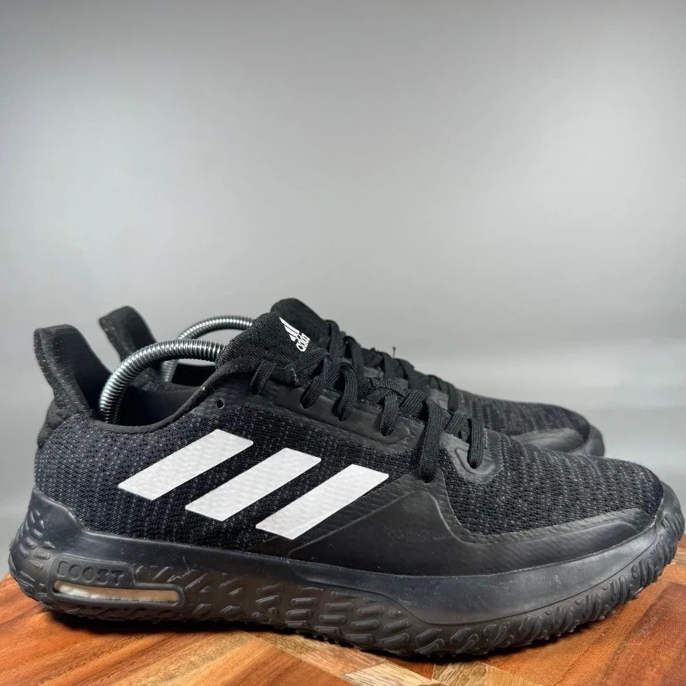 Adidas Court Control Black White Boost Tennis Shoes Mens 10.5 EE4581